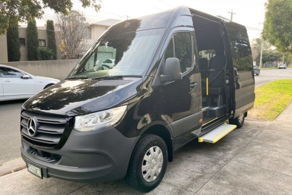 Mercedes Sprinter bus front view