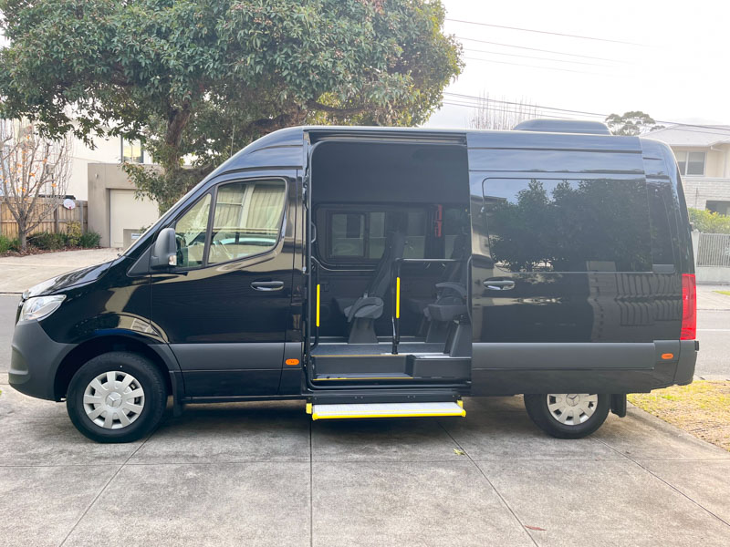 Mercedes Sprinter bus side view